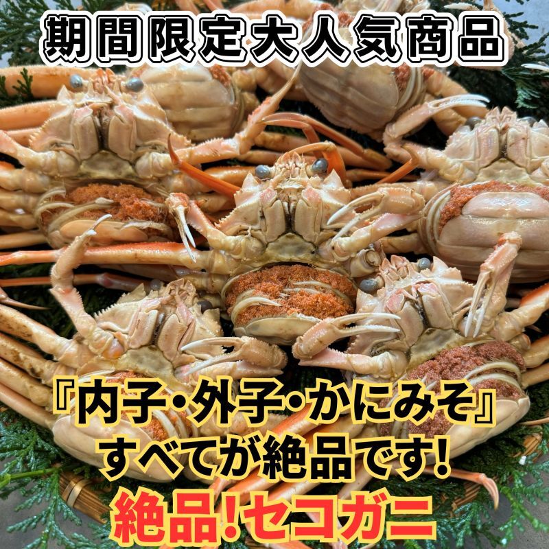 期間限定セコガニ(親ガニ)！内子・外子が絶品です！
