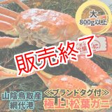 超最高級松葉ガニ【超特大ジャンボ】 松葉ガニ通販店！鳥取網代